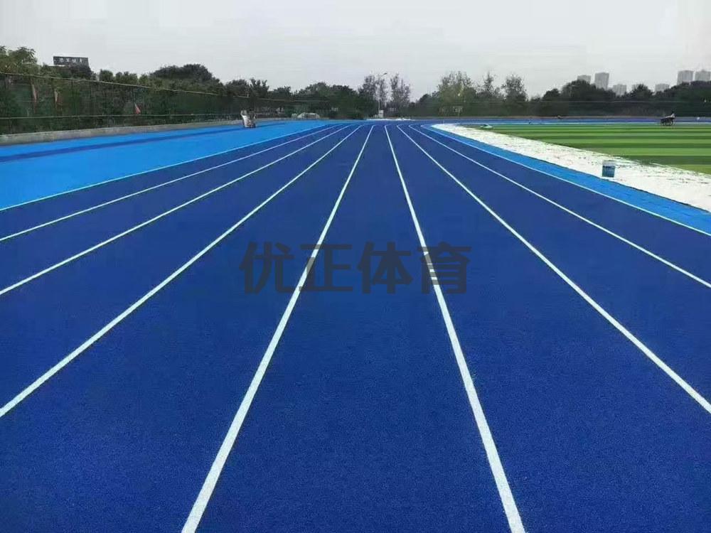 蓝色塑胶跑道